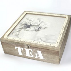 Krabička na čaj s ružami