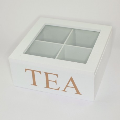 Malá biela krabička na čaj