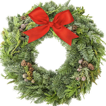 VIANOČNÝ VENIEC JINGLE BELLS (veniec zo živej čačiny)